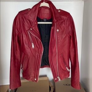 XS Red Leather Jacket
